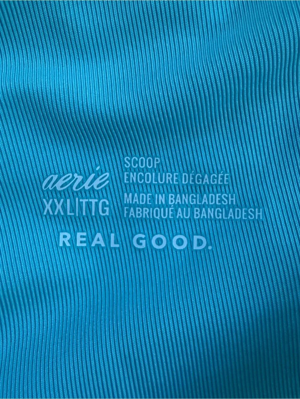 Aerie Turquoise V-Notch Bikini Top with High-Waist Bottoms Swimsuit XXL NWT